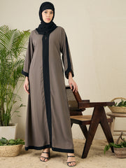 Aline Abaya/Burqa with Black Georgette Hijab