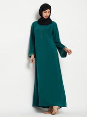 Embroidery Abaya/Burqa with Black Georgette Scarf