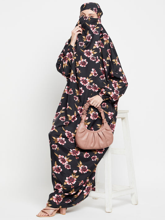 Printed One Piece Free Size Jilbab for Women