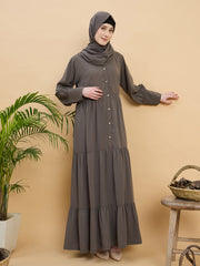 Modest Grey Abaya Burqa with Matching Hijab