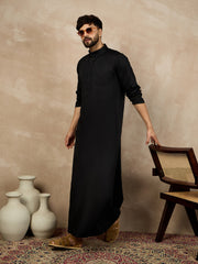Men's Arabic Black Cotton Thobe/Jubba