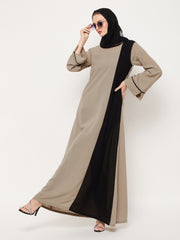 A-Line Abaya Dress with Black Georgette Hijab