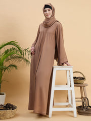 Modest Front Open Dubai Abaya Burqa with Matching Hijab