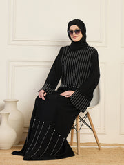 Handwork Luxury Abaya With Black Hijab