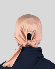 Beige Turban-style Hijab Cap