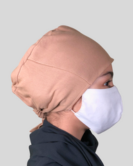Beige Tie-Back Undercap Hijab