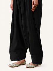 Modest Black Solid Women’s Farsi Salwar