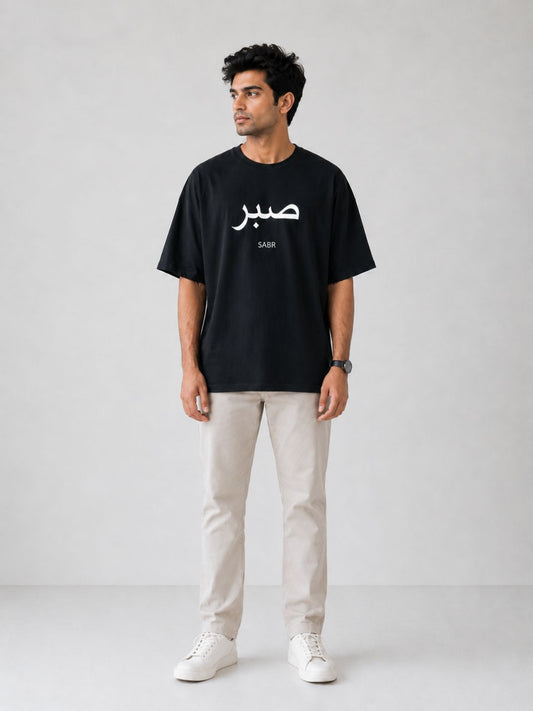 Men's Black "SABR" Oversized T-Shirt