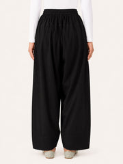 Modest Black Solid Women’s Farsi Salwar
