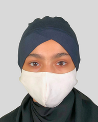 Blue Turban-style Hijab Cap