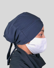 Blue Turban-style Hijab Cap