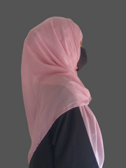 Chiffon Metallic Shimmer Baby Pink Hijab for Women