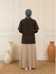 Deen Over Dunya Modest Brown T-Shirt for Women