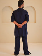 Cotton Linen Men’s Relax fit Front Open Kurta Sets
