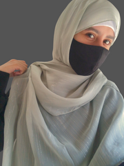 Chiffon Metallic Shimmer Mint Green Hijab for Women