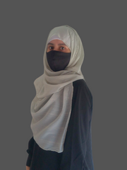 Chiffon Metallic Shimmer Mint Green Hijab for Women