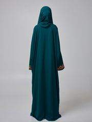 Women’s Embroidered Kaftan Abaya with Inner & Hijab