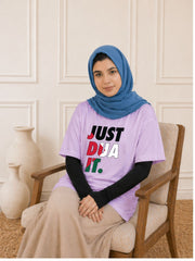 Just Dua It Modest Lavender T-Shirt for Women