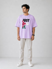 Men’s Lavender “Just Dua It” Oversized T-Shirt