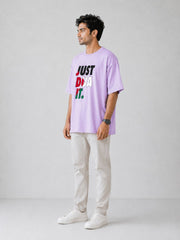 Men’s Lavender “Just Dua It” Oversized T-Shirt