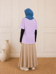 Just Dua It Modest Lavender T-Shirt for Women