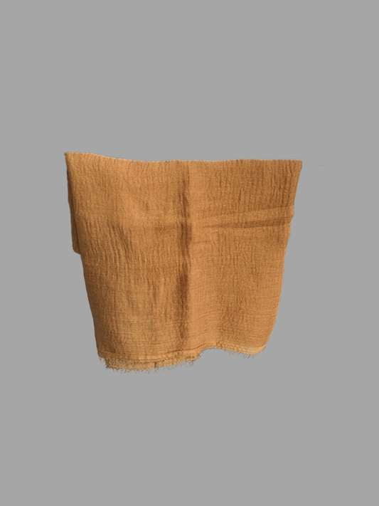 Mustard Cotton Crinkle Women’s Hijab