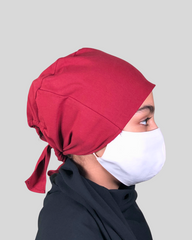 Maroon Tie-Back Undercap Hijab