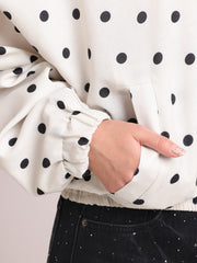 Polka Printed Jacket for Women – Winter Wear