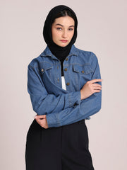 Front Open Denim Jacket for Women
