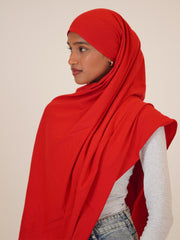 Orange Solid Viscose Jersey Hijab