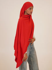 Orange Solid Viscose Jersey Hijab