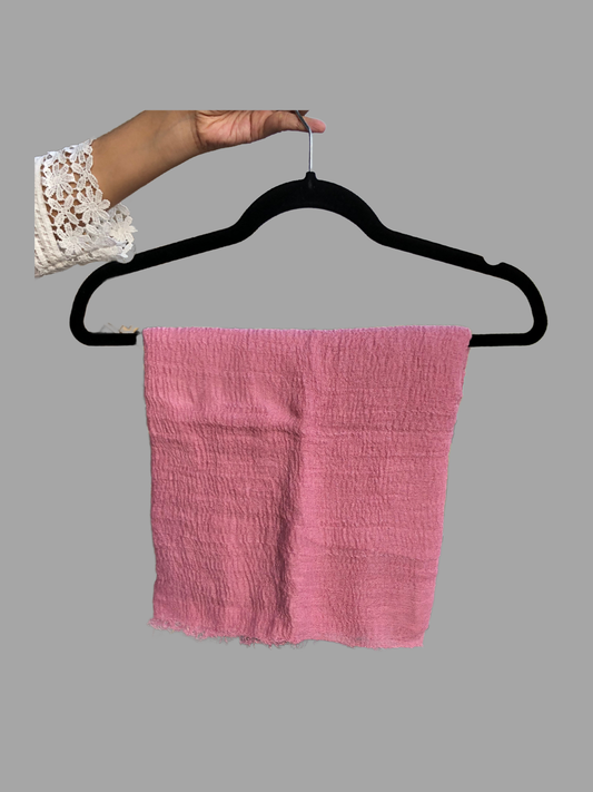 Pink Cotton Crinkle Women’s Hijab