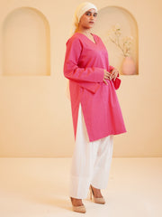 Modest Solid Pink Farsi Set for Women