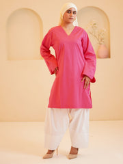 Modest Solid Pink Farsi Set for Women