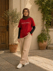 Kun Fa-Yakum Modest Women's Red T-Shirt