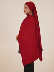 Red Solid Viscose Jersey Hijab