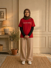 Kun Fa-Yakum Modest Women's Red T-Shirt