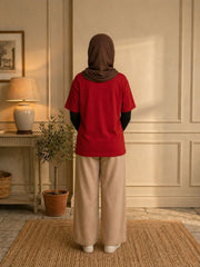 Kun Fa-Yakum Modest Women's Red T-Shirt