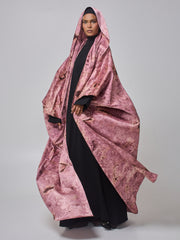 Modest 2 Piece Printed Shrug Abaya with Matching Hijab