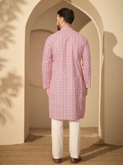 Pure Cotton Printed Kurta Pajama Set – Traditional Festive Wear