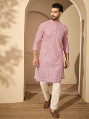 Pure Cotton Printed Kurta Pajama Set – Traditional Festive Wear