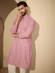 Pure Cotton Printed Kurta Pajama Set – Traditional Festive Wear