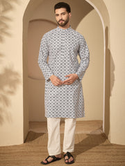 Pure Cotton Printed Kurta Pajama – Festive Wear Set