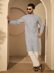 Pure Cotton Printed Kurta Pajama – Festive Wear Set