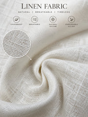 Men’s White Hooded Linen Kaftan – Oversized Resort Wear