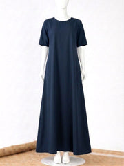 Half Sleeve Navy Blue Inner Layering For Women