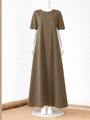 Oat(Khaki) Half Sleeve Inner Layering For Women