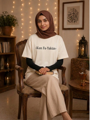Kun Fa-Yakum Modest Women's Off White T-Shirt