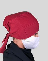 Maroon Turban-style Hijab Cap