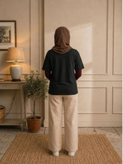 Islam Pillar Modest Black T-Shirt for Women
